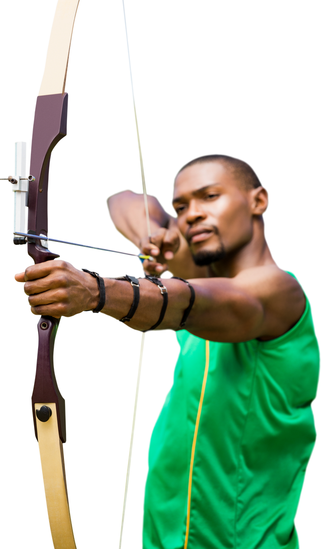 African American Archer on Transparent Background Holding Bow and Arrow - Download Free Stock Images Pikwizard.com