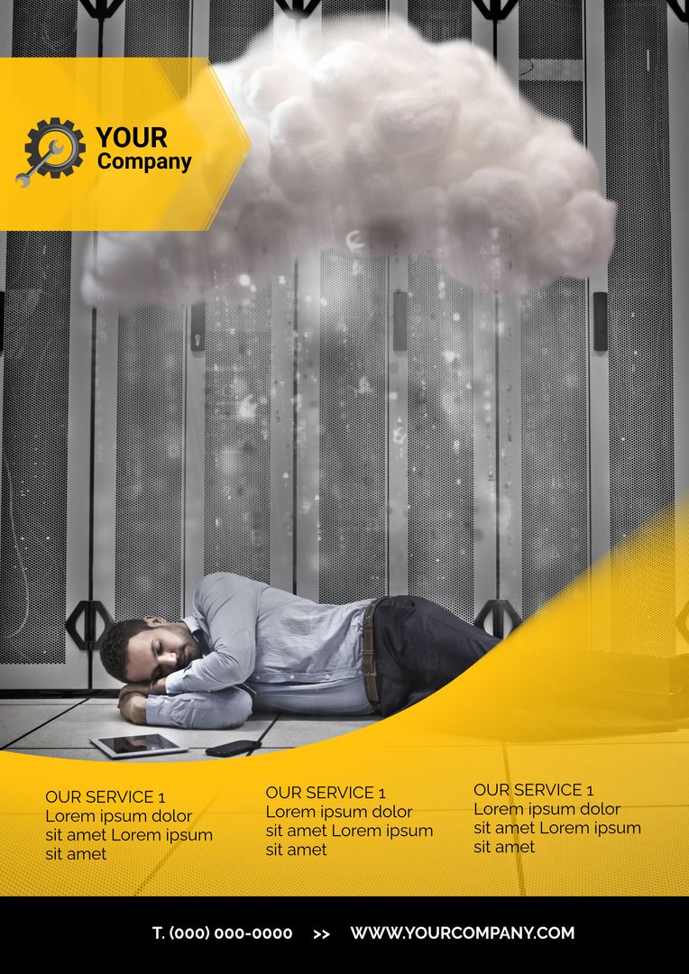 Person Experiencing Peaceful Rest with Serene Cloud Overhead