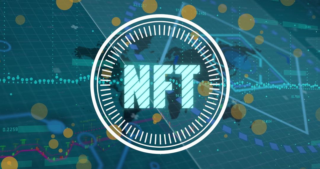 NFT Digital Finance Innovation Concept with Data Visualization