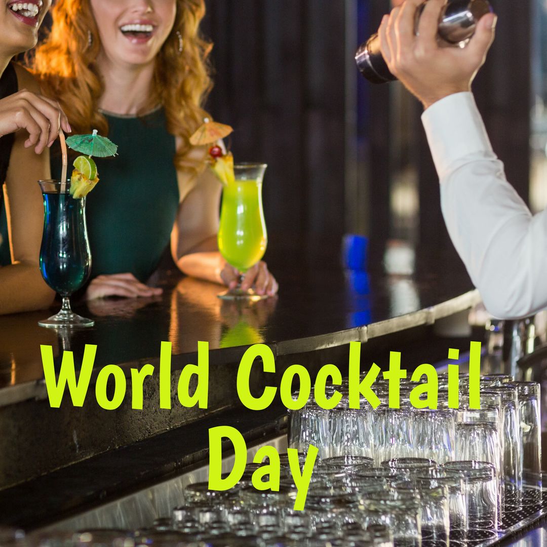 Celebrating World Cocktail Day with Drinks at Bar
