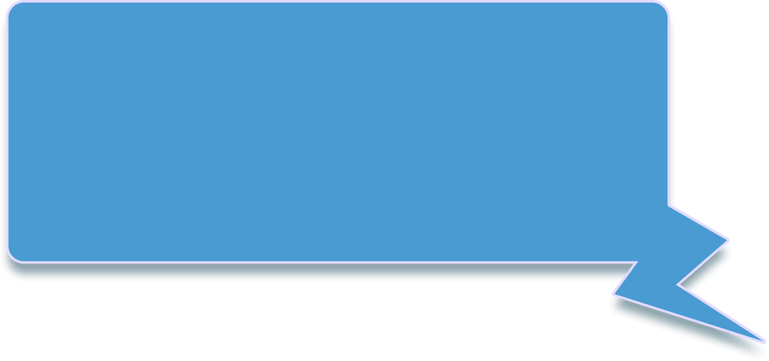 Transparent Blue Speech Bubble with Arrow Tail