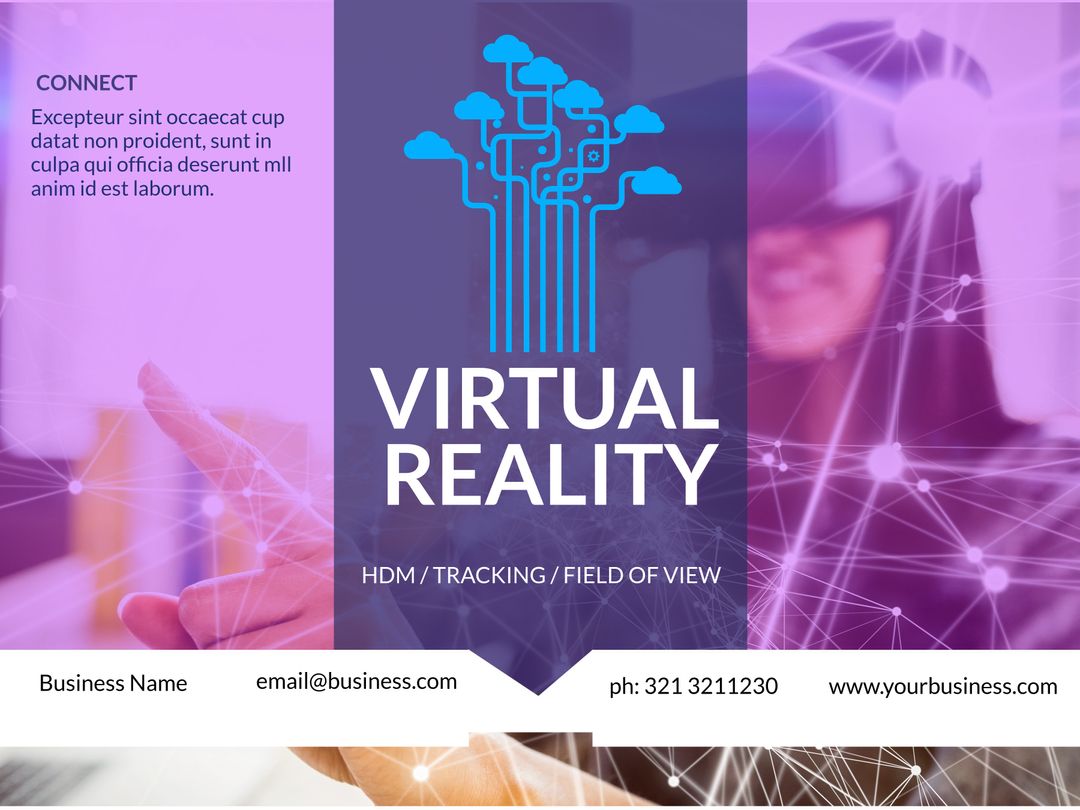 Virtual reality technology promotion featuring circuit board design