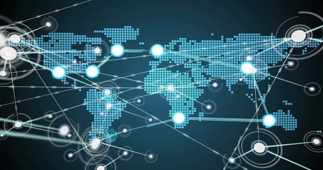 Global Network Connectivity Over World Map for Data Processing
