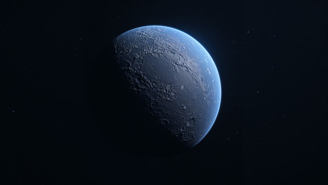 Mysterious Cratered Planet in Deep Space