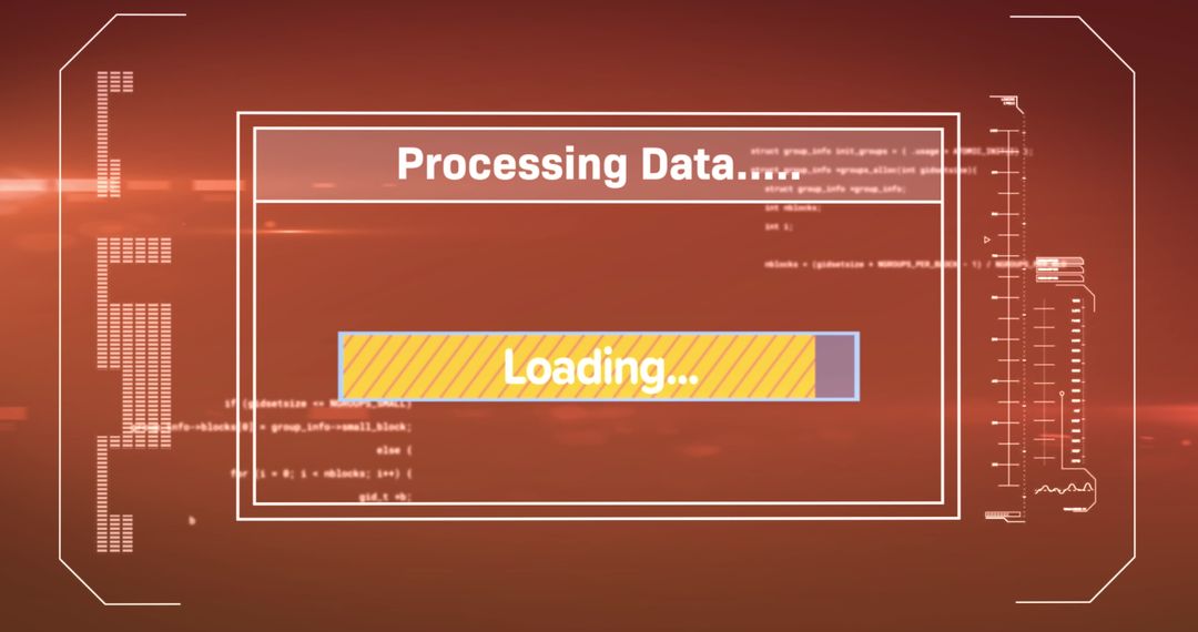 Loading Bar on Futuristic Data Processing Interface - Free Images, Stock Photos and Pictures on Pikwizard.com