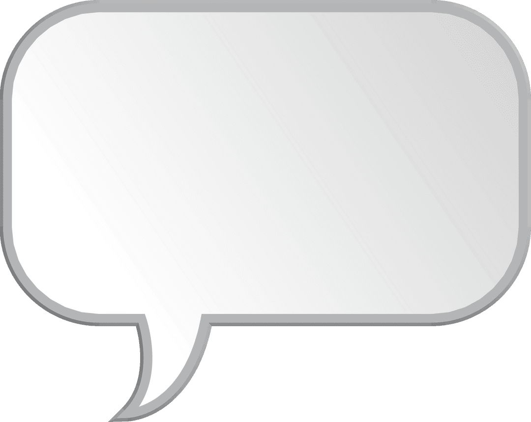 Transparent Grey Speech Bubble Illustration on Vector Template