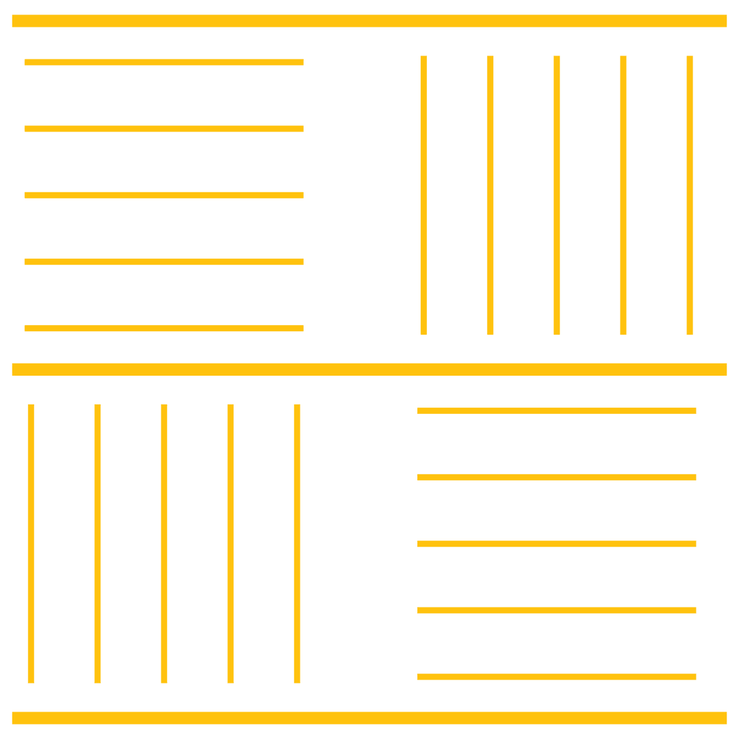Transparent yellow abstract linear pattern on black