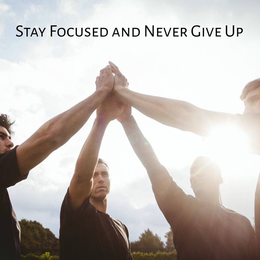 Team Unity and Motivation Against Sunlit Sky