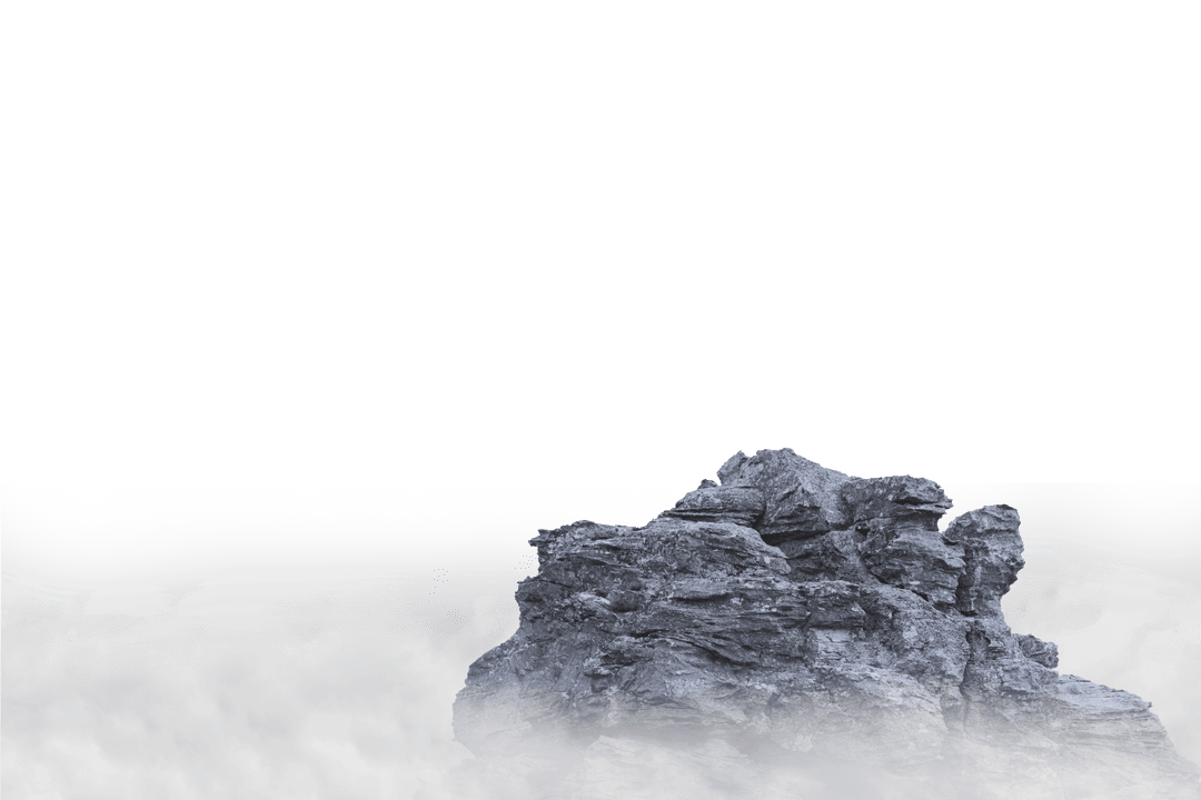 Majestic Weathered Mountain with Transparent Touch