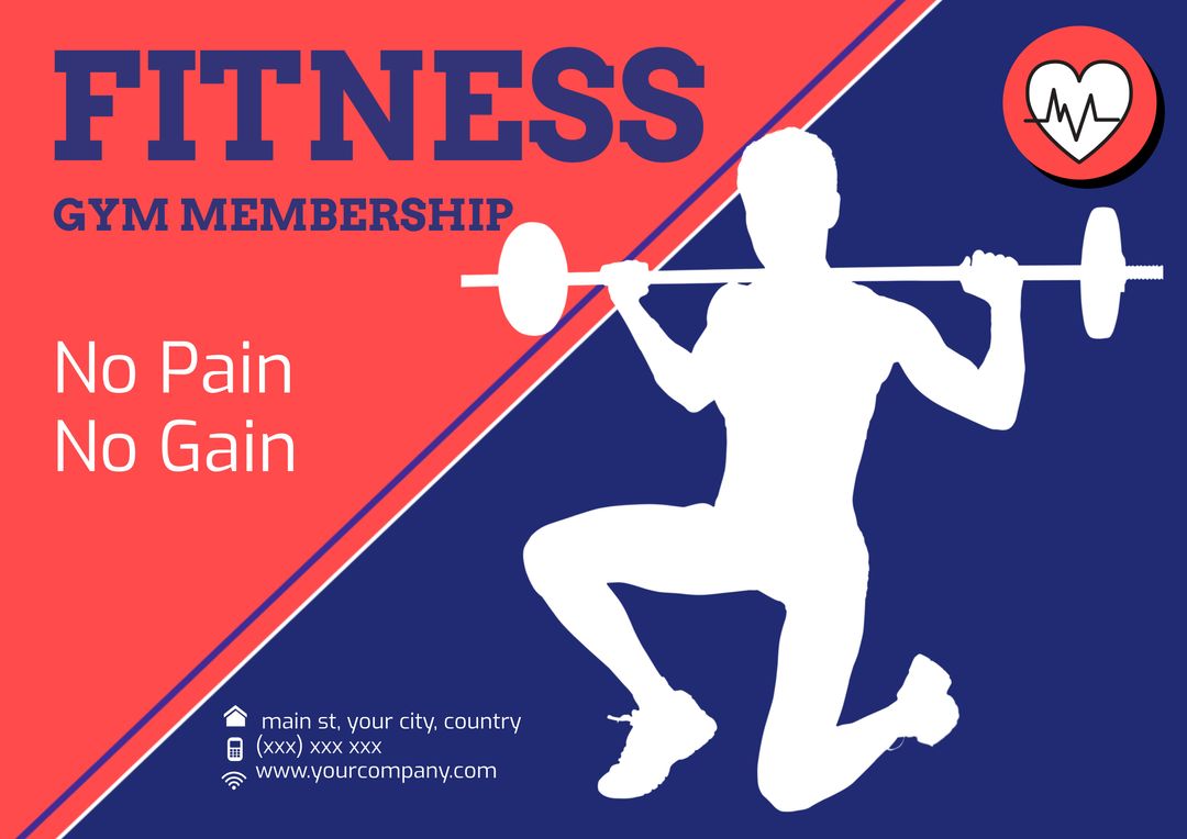 Dynamic Gym Membership Ad Template Highlighting Workout Motivation from  Pikwizard