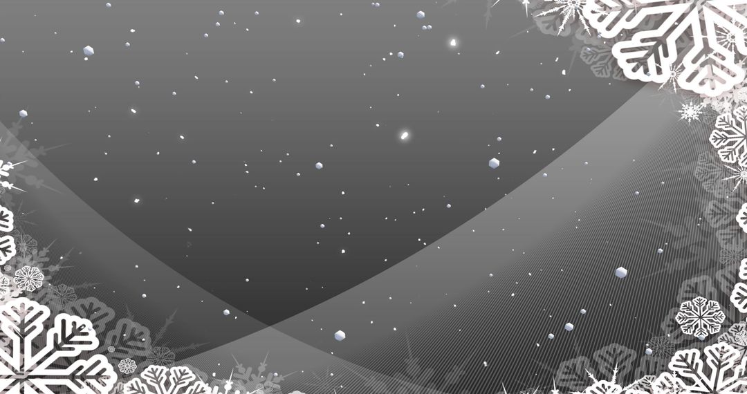 Elegant Winter Snowflakes Overlay on Grey Background