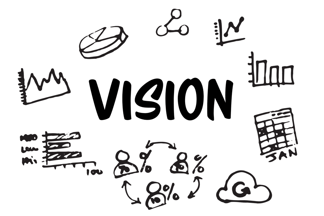 Vision Concept Symbols on Transparent Background