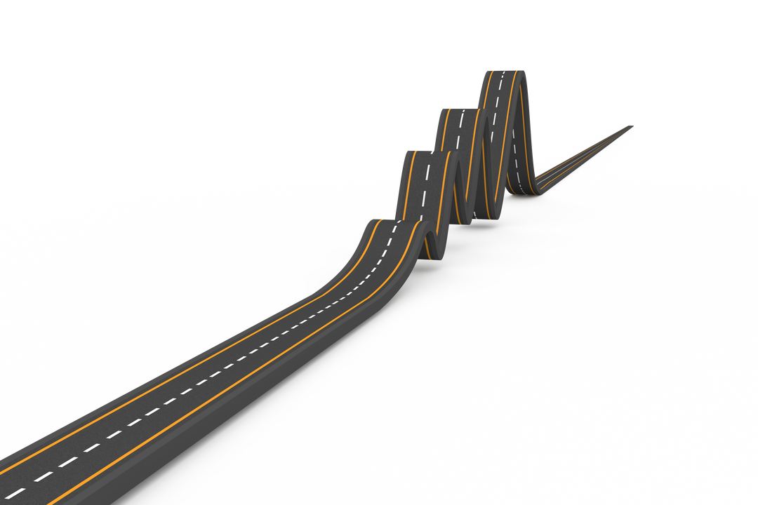 Long Undulating Road on Transparent Background - Download Free Stock Images Pikwizard.com