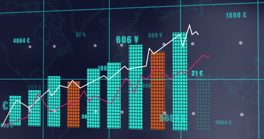 dynamic financial data display with global indicators - Free Images, Stock Photos and Pictures on Pikwizard.com