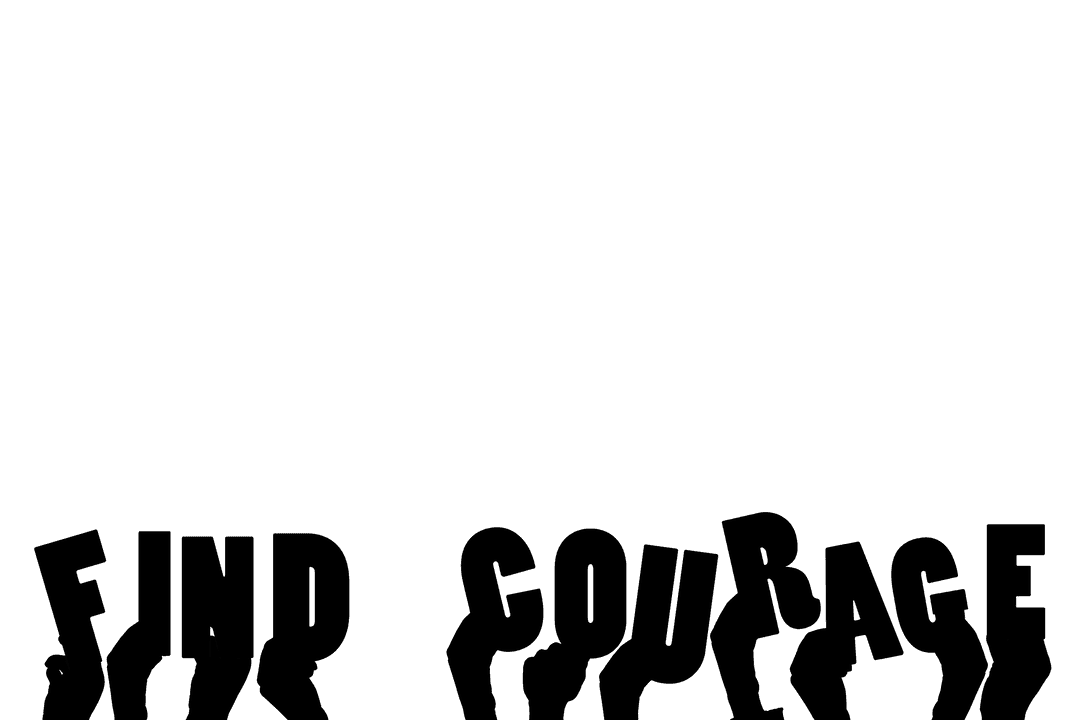 Motivational Hands Encouraging Finding Courage on Transparent Background