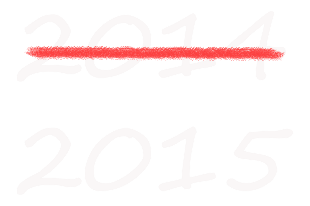 New Year 2015 Text with Red Strikethrough 2014, Transparent Background - Download Free Stock Images Pikwizard.com