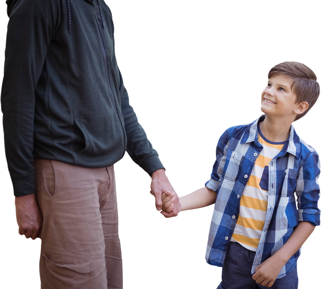 Father and Son Walking Hand in Hand - Heartwarming Transparent Image - Download Free Stock Images Pikwizard.com