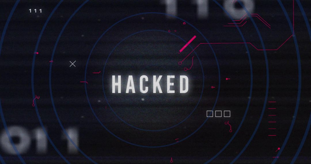 Cybersecurity Threat Alert Concept with Hacked Message