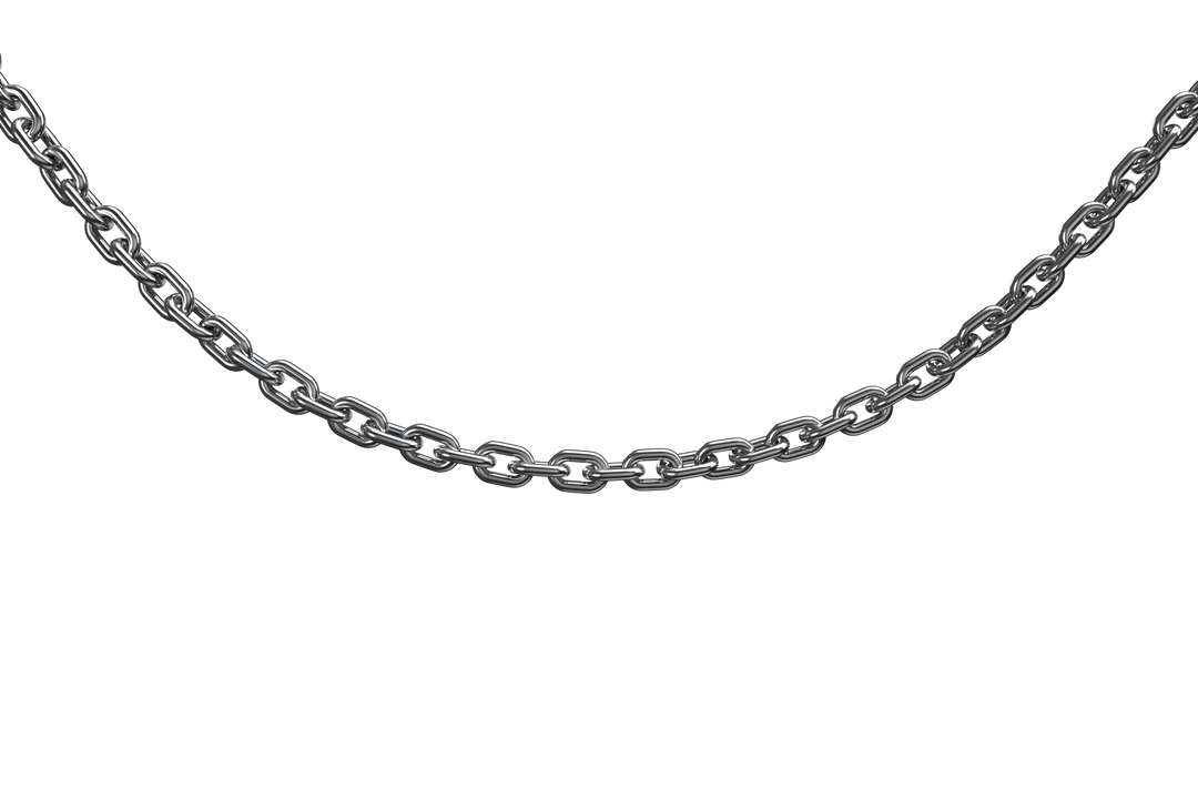 3D Silver Linked Chain in Transparent Background for Jewelry Design - Download Free Stock Images Pikwizard.com