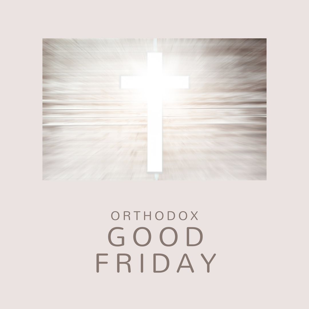 Illuminating Cross Representing Orthodox Good Friday