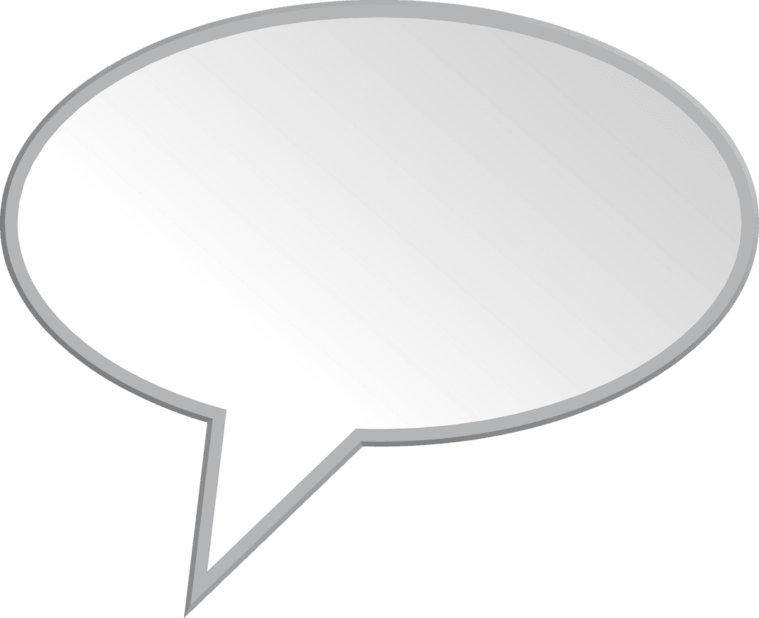 Transparent Speech Bubble on White Background for Communication Needs
