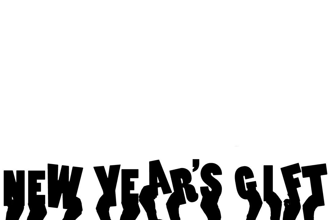 Transparent Hands Holding New Year's Gift Text Illustration