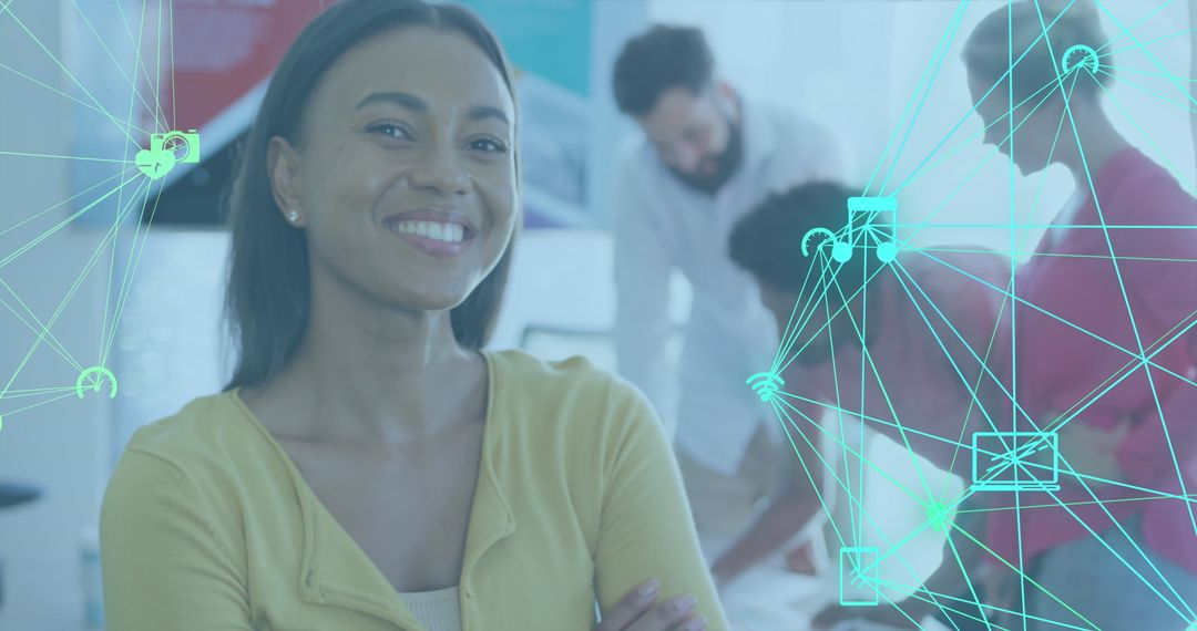 Confident Businesswoman in Global Networking Concept