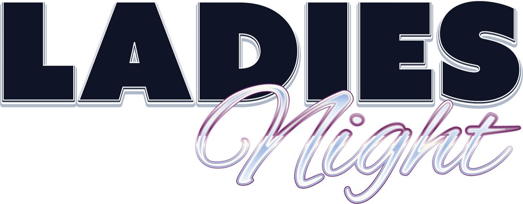 Ladies Night Party Text Design on Transparent Background