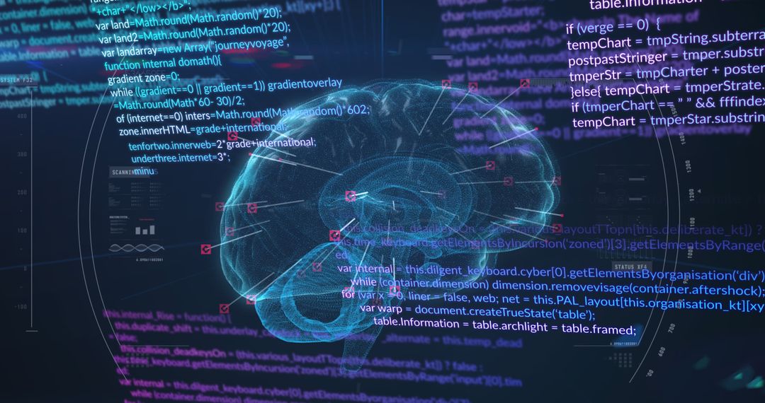 futuristic digital brain with data streams in virtual space - Free Images, Stock Photos and Pictures on Pikwizard.com