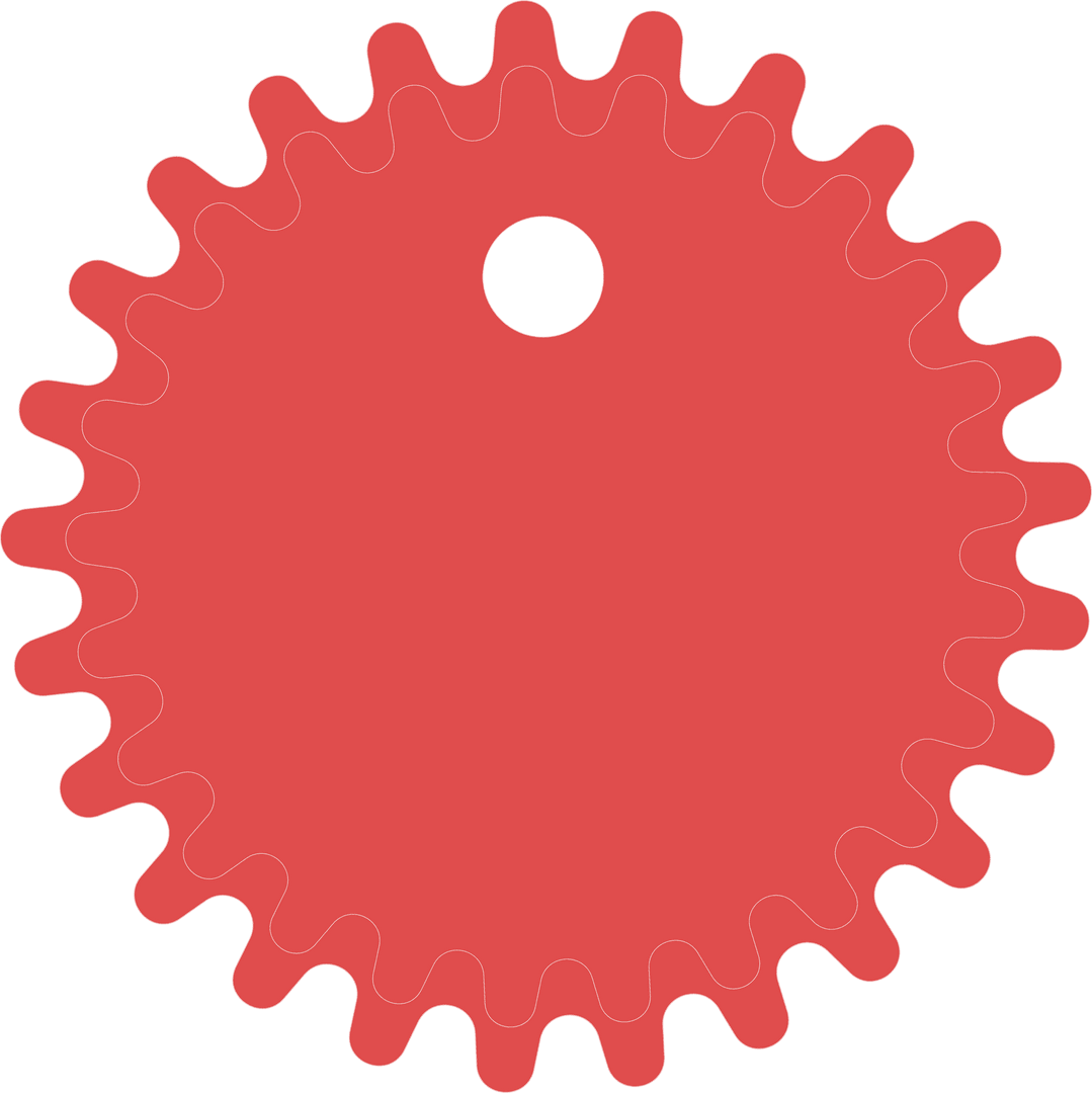 Transparent Red Circular Badge with Center Hole Design