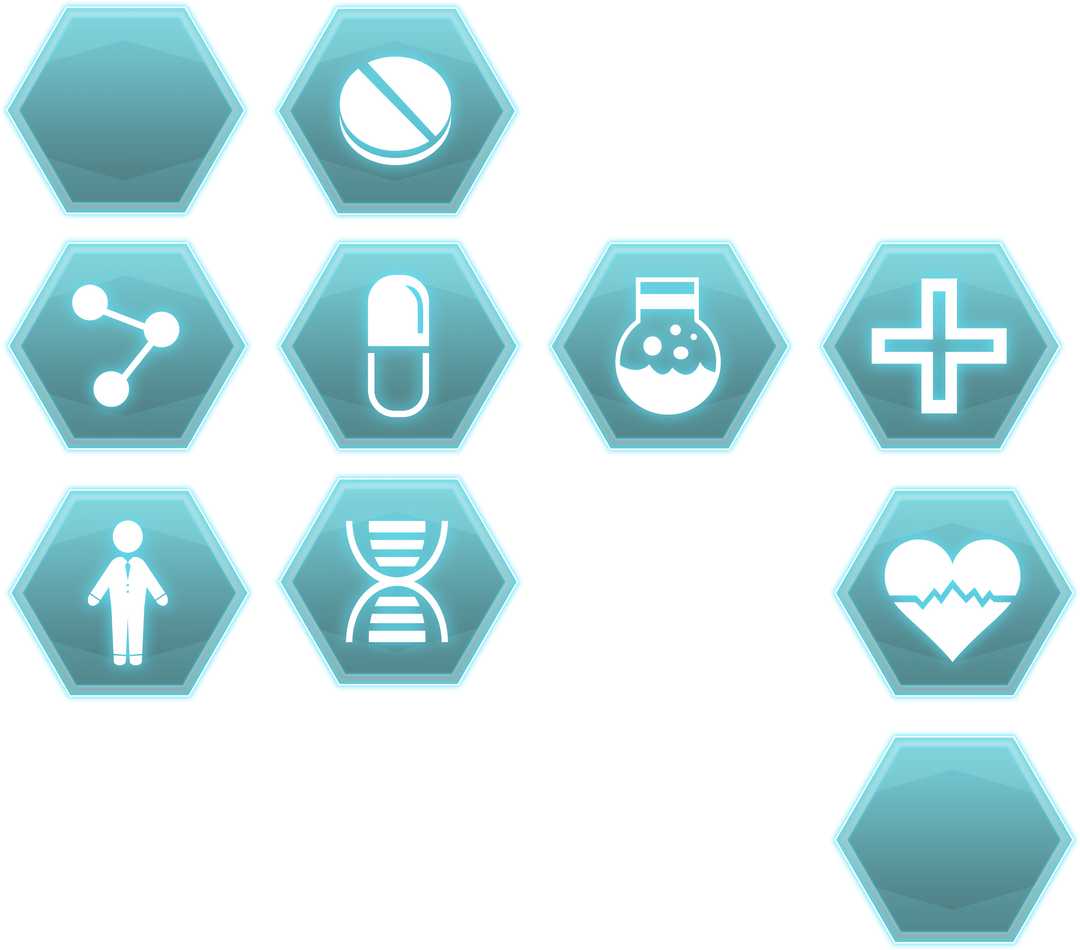 Hexagon Medical Icons Illustration on Transparent Background - Download Free Stock Images Pikwizard.com