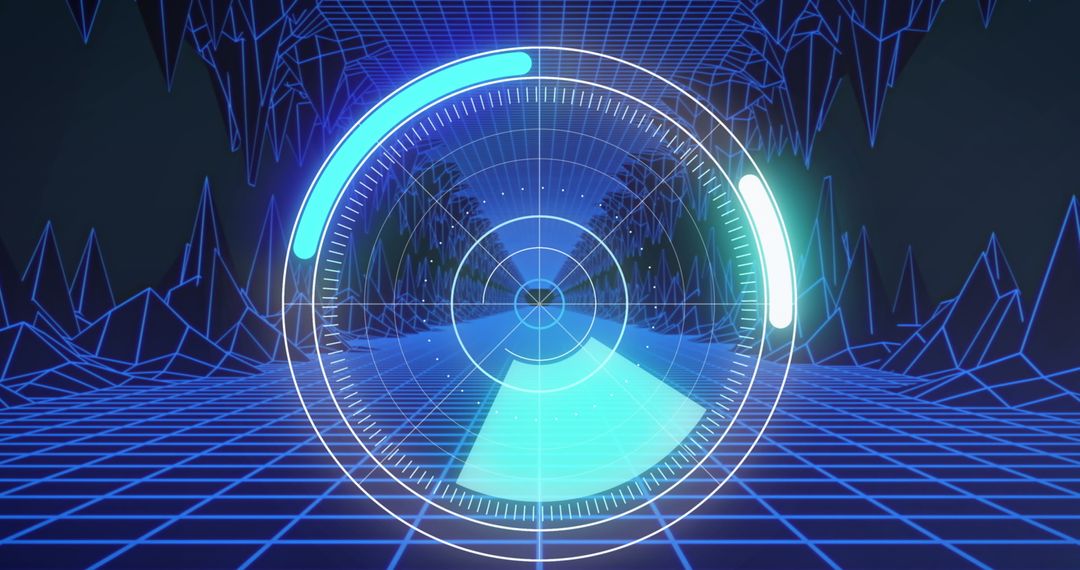 Futuristic Digital Interface with Scanning Scope Concept