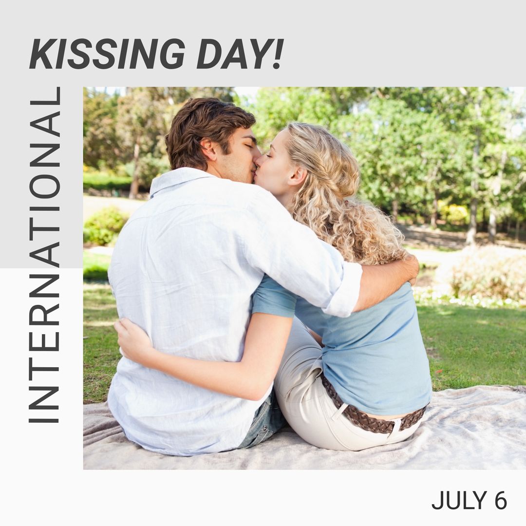 Romantic Couple Celebrating International Kissing Day