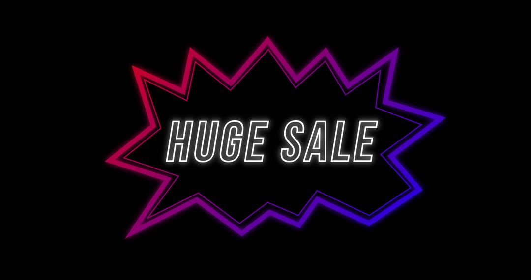 Neon Retro Eighties Huge Sale Sign - Free Images, Stock Photos and Pictures on Pikwizard.com