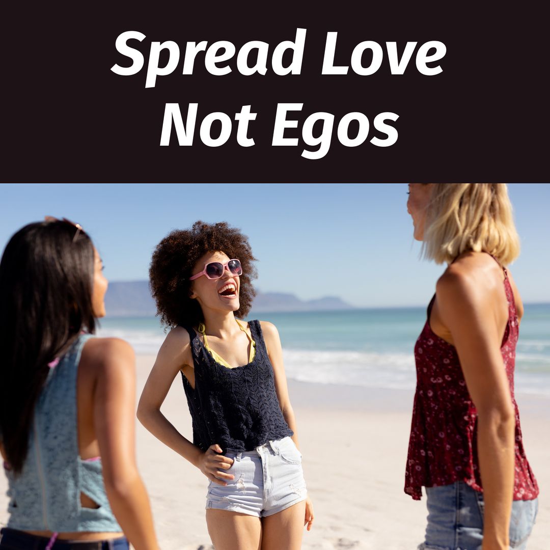 Diverse Group of Friends Enjoying Beach Laughing Together