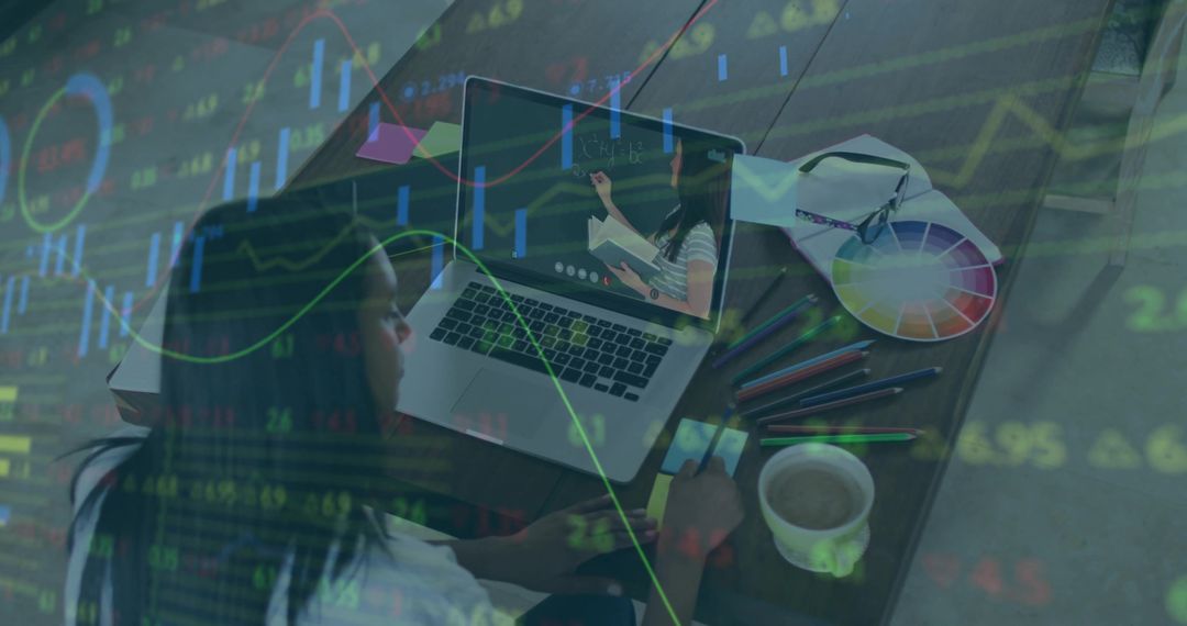 Digital Learning and Analysis at Modern Workspace with Stock Charts