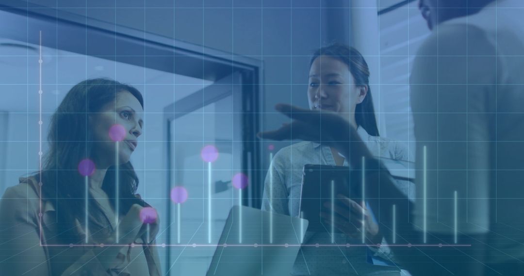 Digital Interface Concept with Diverse Business Team Collaboration