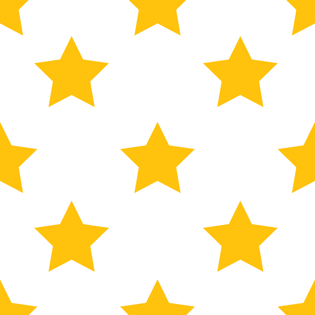 Yellow Stars Pattern on Transparent Background for Design Projects