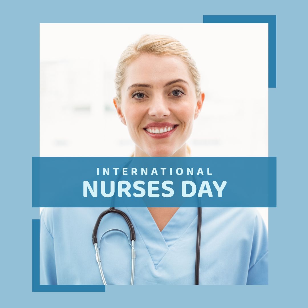 International Nurses Day Celebration with Smiling Female Nurse - Download Free Stock Templates Pikwizard.com