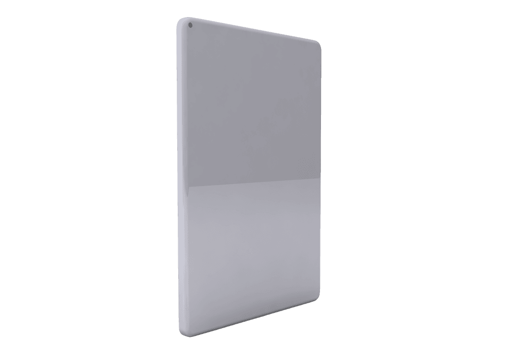 Transparent White Tablet Illustration Isolated with Digital Interface Concept