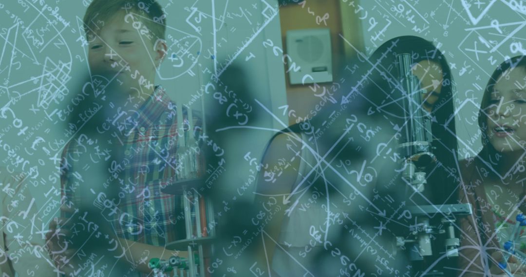 Diverse Schoolchildren Engaged in Classroom Mathematics