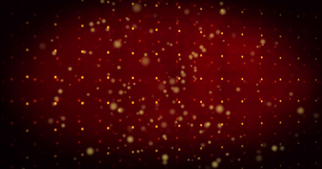 Abstract Red Background with Glowing Dots