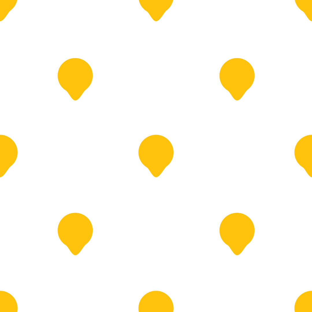 Yellow Map Pins Pattern on Transparent Background