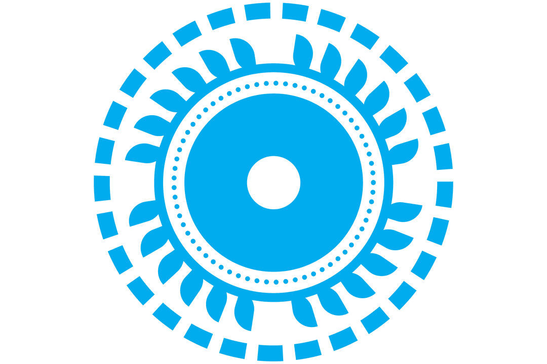 Elegant Blue Mandala on Transparent Background Isolated Design