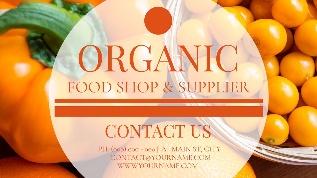 Vibrant Organic Produce Display with Call to Action