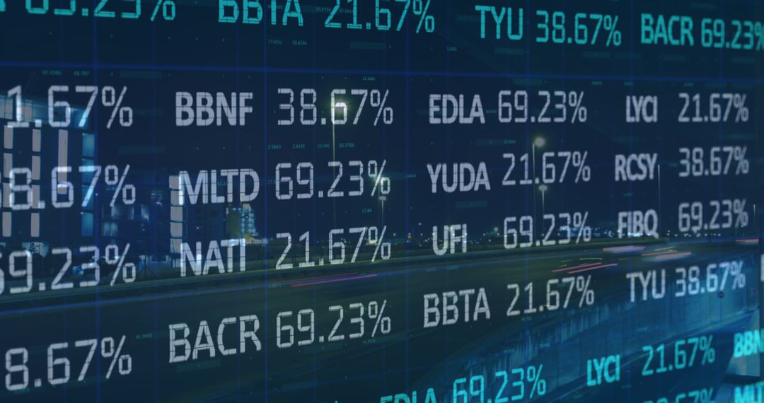 Dynamic Digital Financial Data Overlay on Cityscape