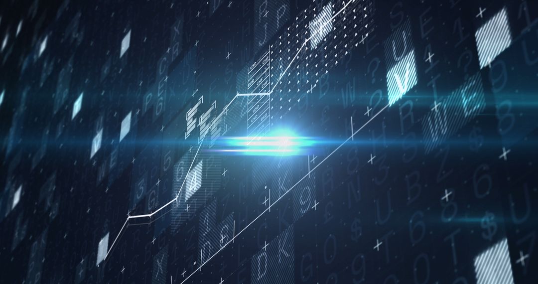 Digital Security and Financial Data Concept