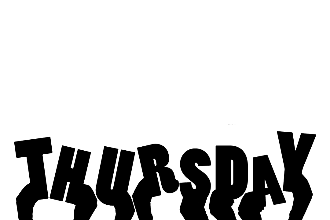 Hands Holding Thursday Silhouette on Transparent Background