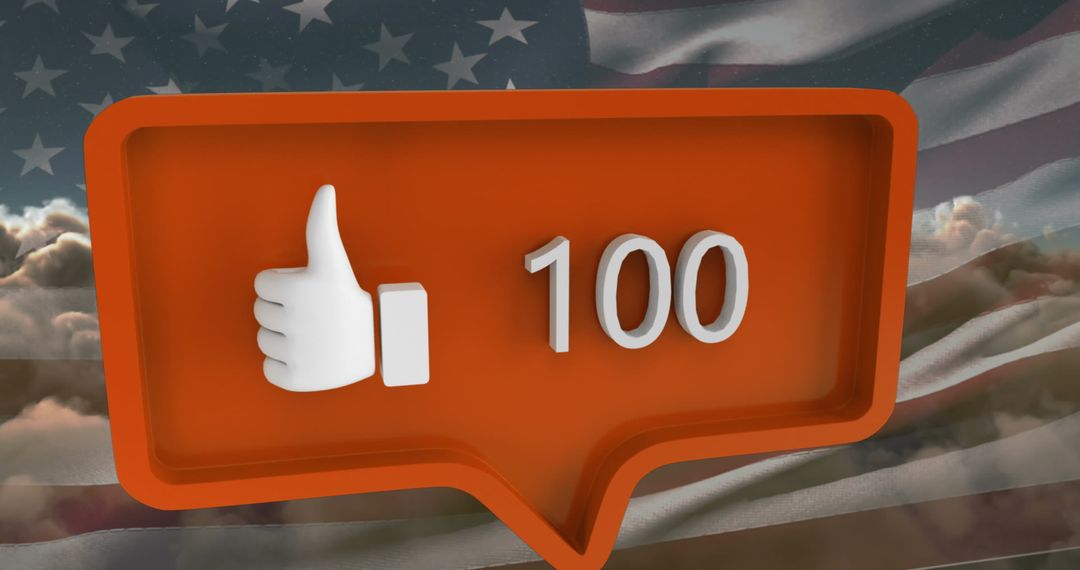 Social Media Engagement Overlaid on United States Flag - Free Images, Stock Photos and Pictures on Pikwizard.com