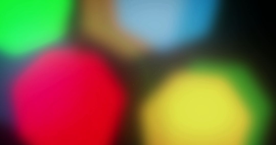 Abstract Blurred Colorful Lights Glowing Softly